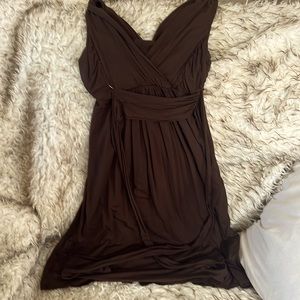 Victoria’s Secret built in bra Dress. Brown Size Large.